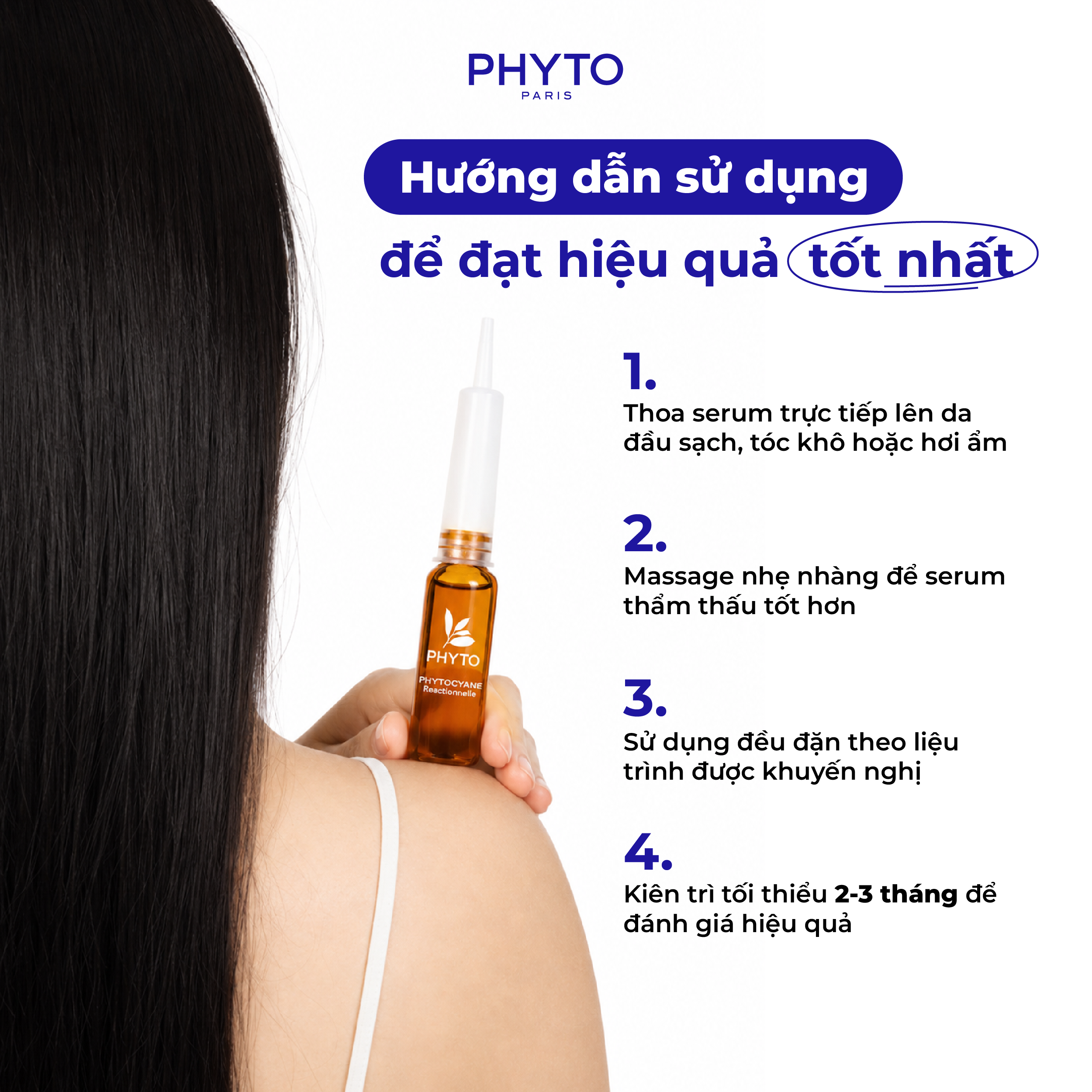 Hướng dẫn sử dụng Phytocyane Women Anti-Hair Loss Treatment đúng cách
